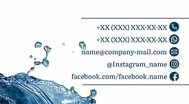 Water Delivery Service business card template