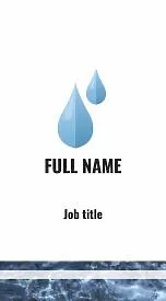Water seller's business card template