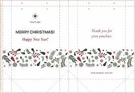 Template of a branded package for the New Year