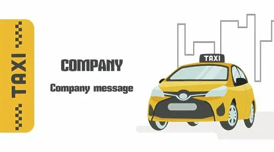 Taxi driver's business card template