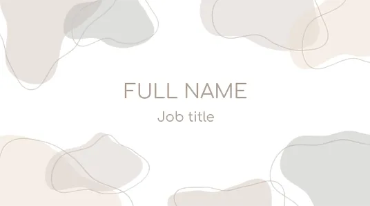 Template for a simple abstract business card