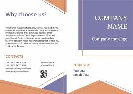 Information booklet template with geometric design