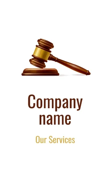 Judge's business card template