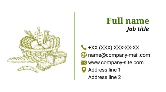 Bakery business card Template