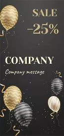 Template of a flyer with a New Year's promotion