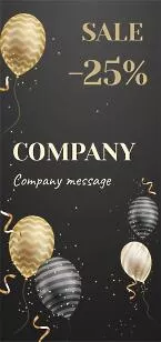 Template of a flyer with a New Year's promotion