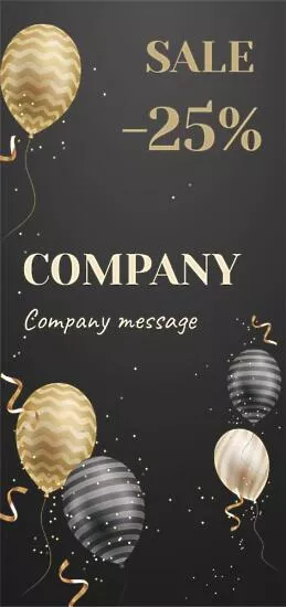 Template of a flyer with a New Year's promotion