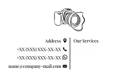 Photographer's business card template