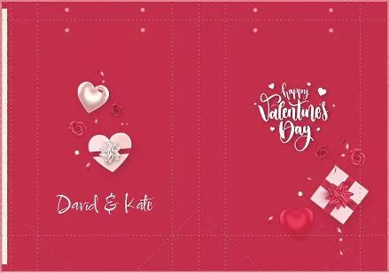Paper bag template for February 14
