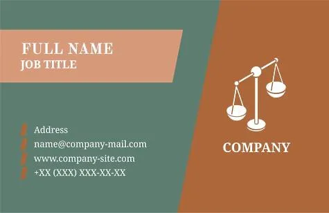 Lawyer's business card template