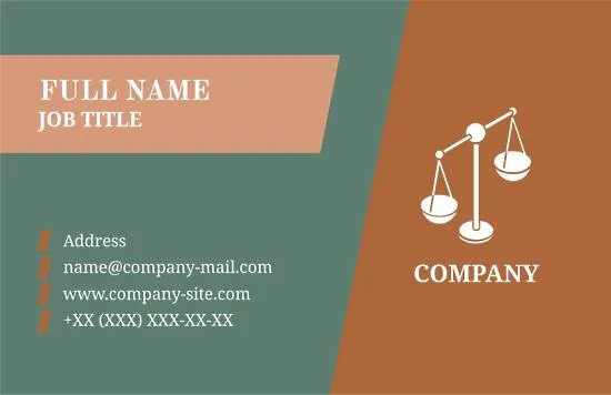 Lawyer's business card template