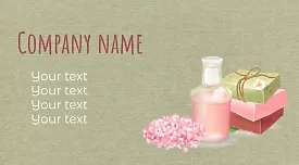 Cosmetics store business card template