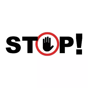 Stop sticker template