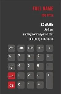 The accountant's business card template