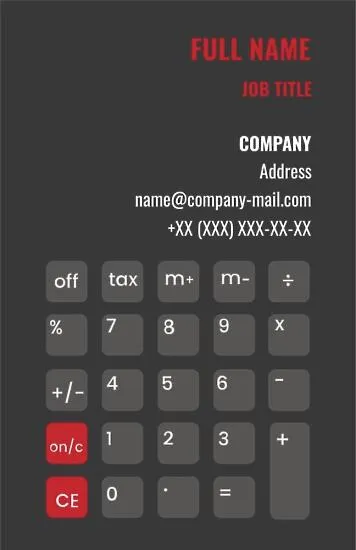 The accountant's business card template