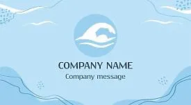 Swimming coach's business card template  