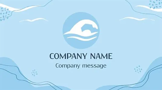 Swimming coach's business card template  