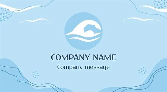 Swimming coach's business card template  