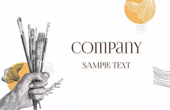 The artist's business card template