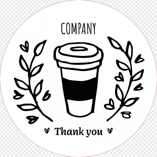 Coffee Shop sticker template
