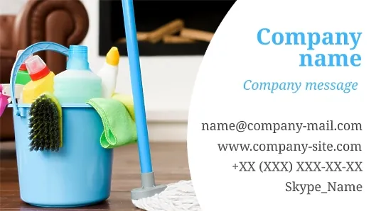 Cleaning company business card template