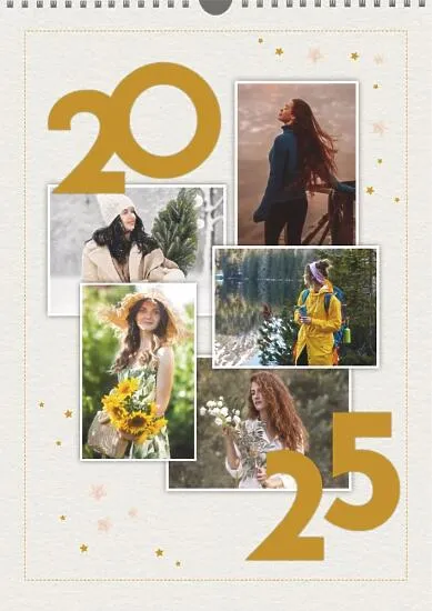 Calendar template with personal photos