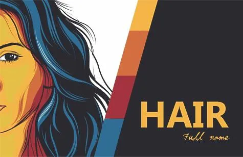 Hairdresser's business card template