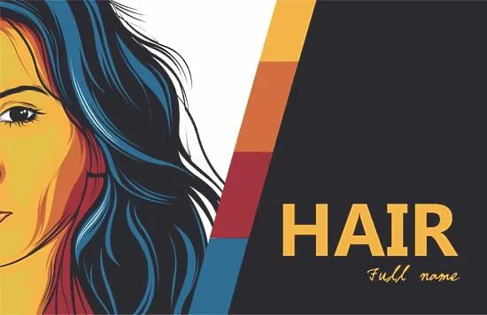 Hairdresser's business card template