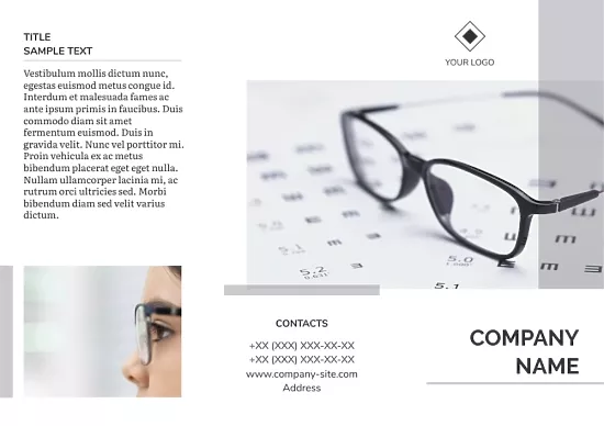 Optics store booklet template