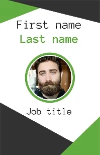 Personal business card template with photos