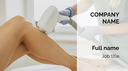 Laser hair removal salon business card template