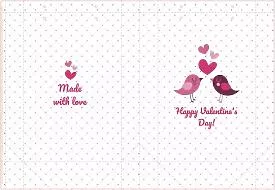Paper bag template for Valentine's Day