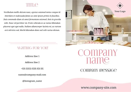 Confectionery booklet template