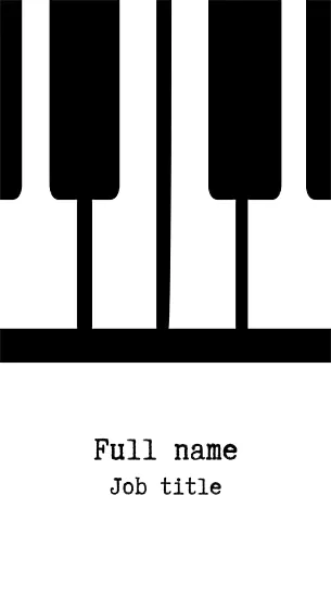 The pianist's business card template