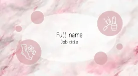 Manicure and pedicure master's business card template