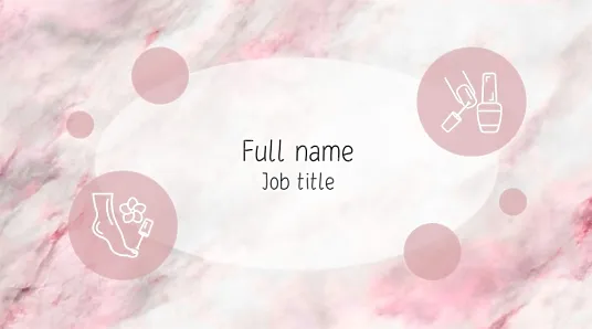 Manicure and pedicure master's business card template