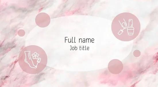 Manicure and pedicure master's business card template