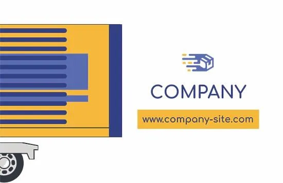 Cargo transportation company business card template
