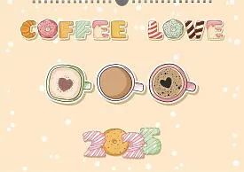 Coffee Calendar Template 