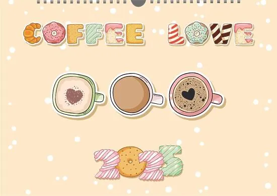 Coffee Calendar Template 