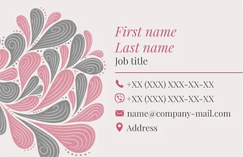 The colorist's business card template