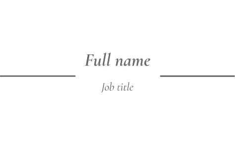 The template of a concise simple business card