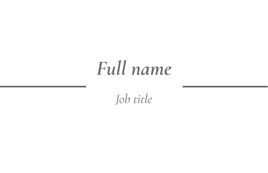The template of a concise simple business card
