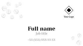 Pharmacist's business card template