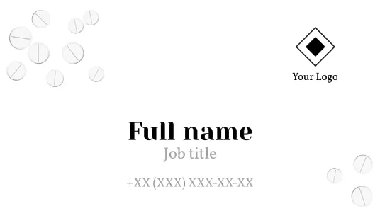 Pharmacist's business card template