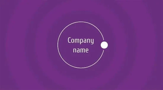 Abstract business card template with circles