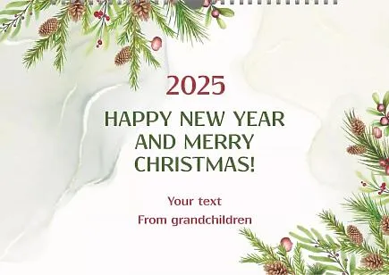 Calendar template with family photos
