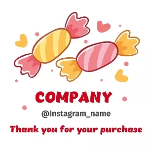 Candy Store Sticker Template