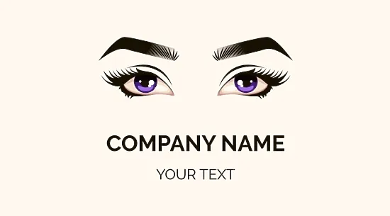 Contact lens store business card template