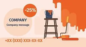 The business card template of the paint store